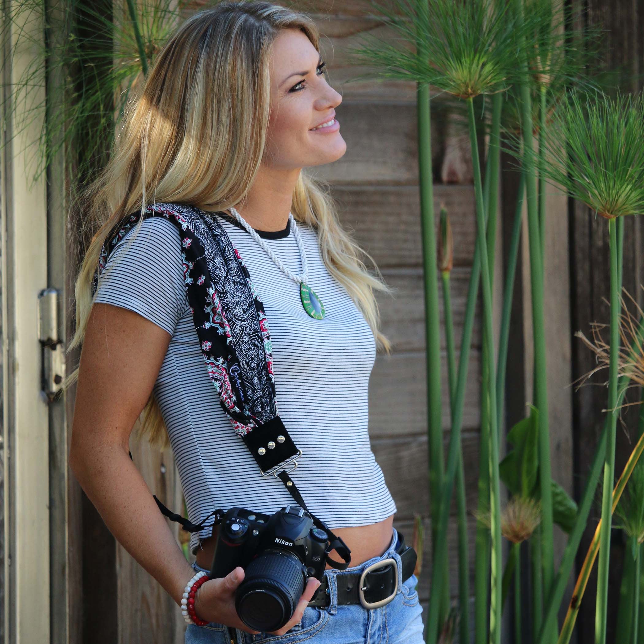Women's Scarf Camera Strap | Blackberry | USA Made | Capturing Couture