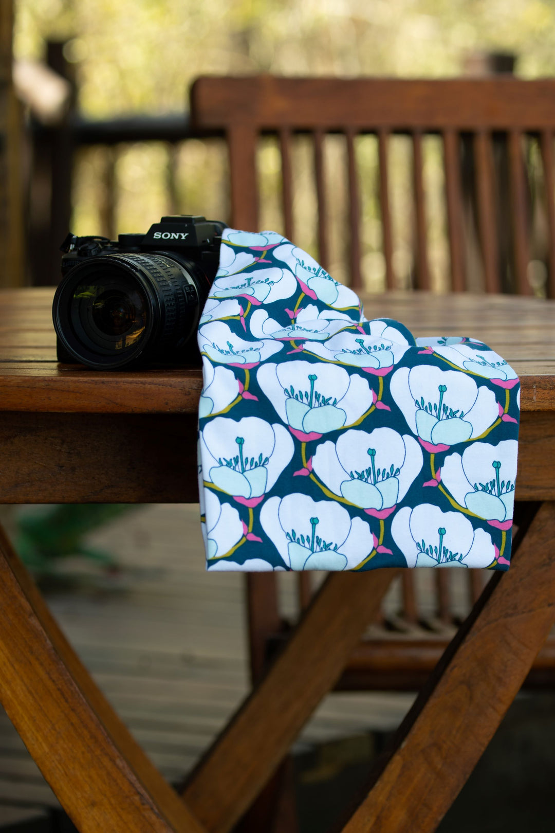 Amelia pocket scarf camera strap