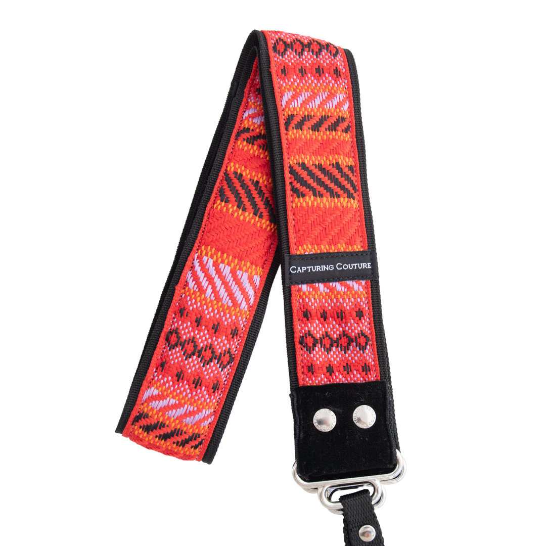Maya Red camera strap, folded