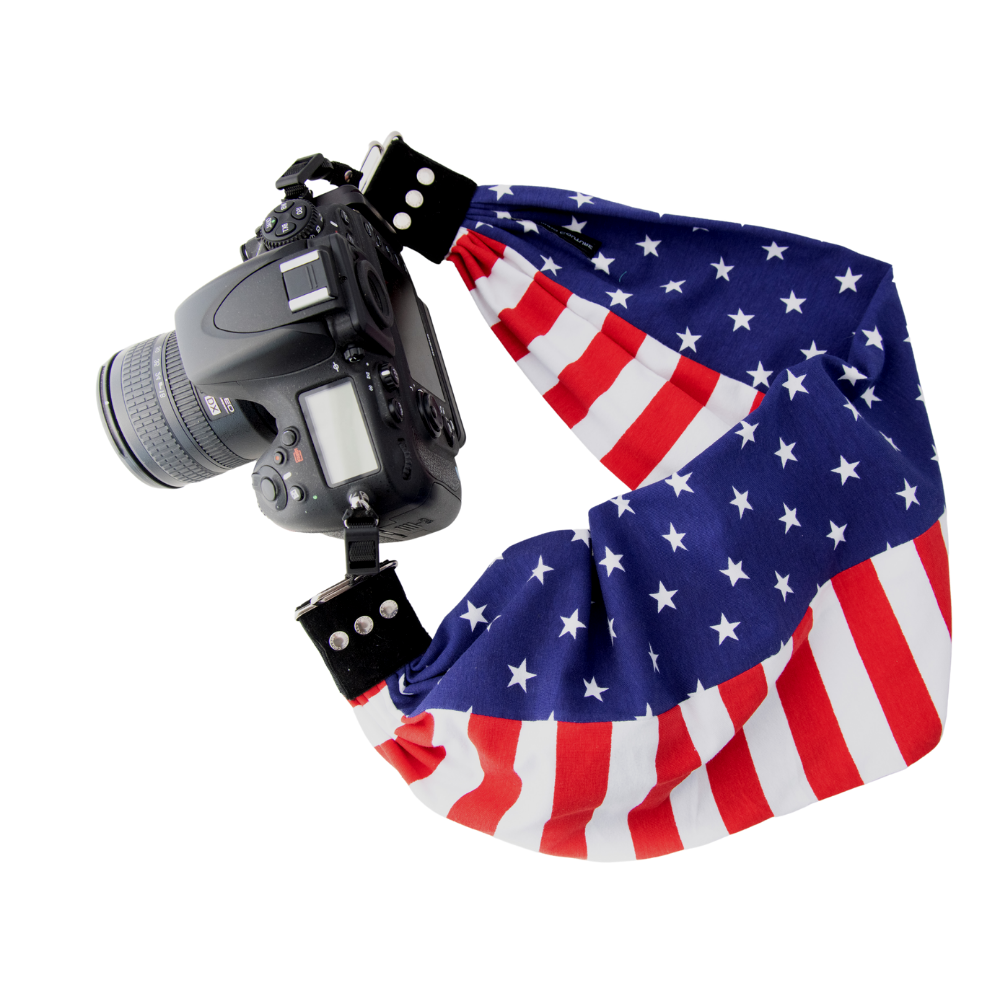 USA pocket scarf camera strap