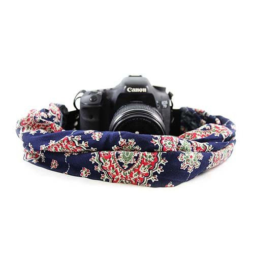 Women's Scarf Camera Strap | Bluebell | USA Made | Capturing Couture