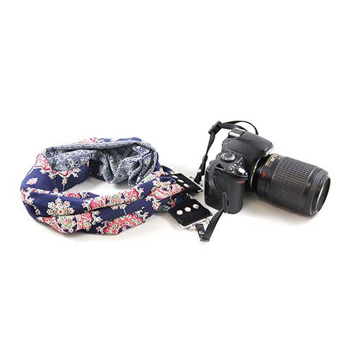 Women's Scarf Camera Strap | Bluebell | USA Made | Capturing Couture