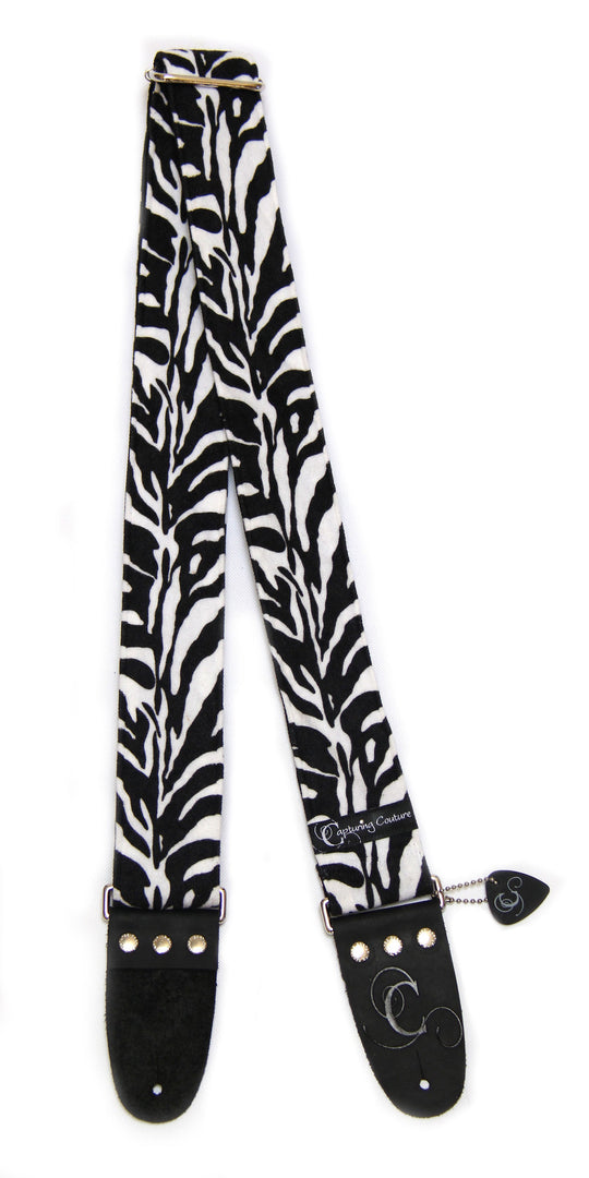 Zebra 2" Guitar Strap Capturing Couture