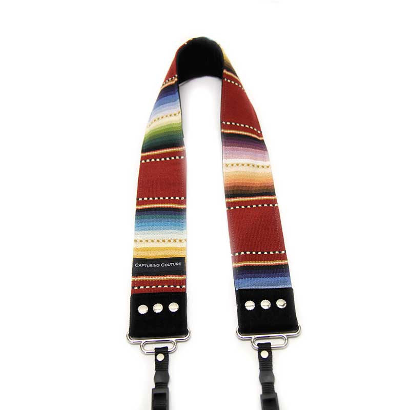 Navajo camera strap in Navajo Red