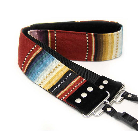 Navajo camera strap in Navajo Red