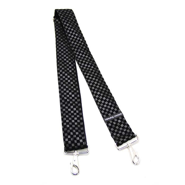 Checkered Black decorative bag strap