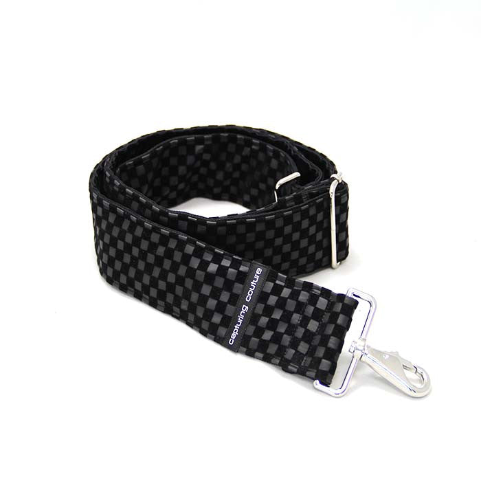 Checkered Black Bag Strap