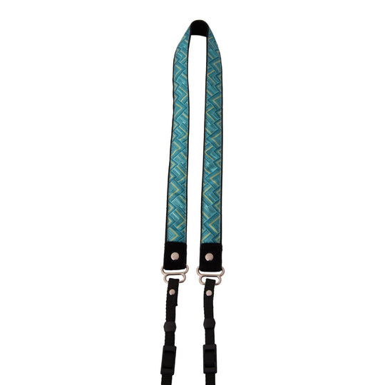 Peaks 1" camera strap in Aqua