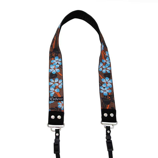 Hibiscus camera strap, full length