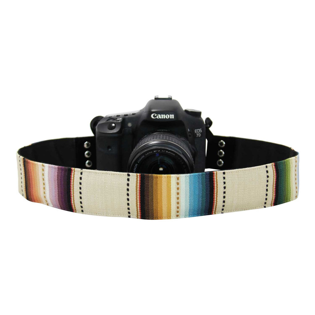 Navajo camera strap, front view