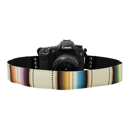 Navajo camera strap, front view