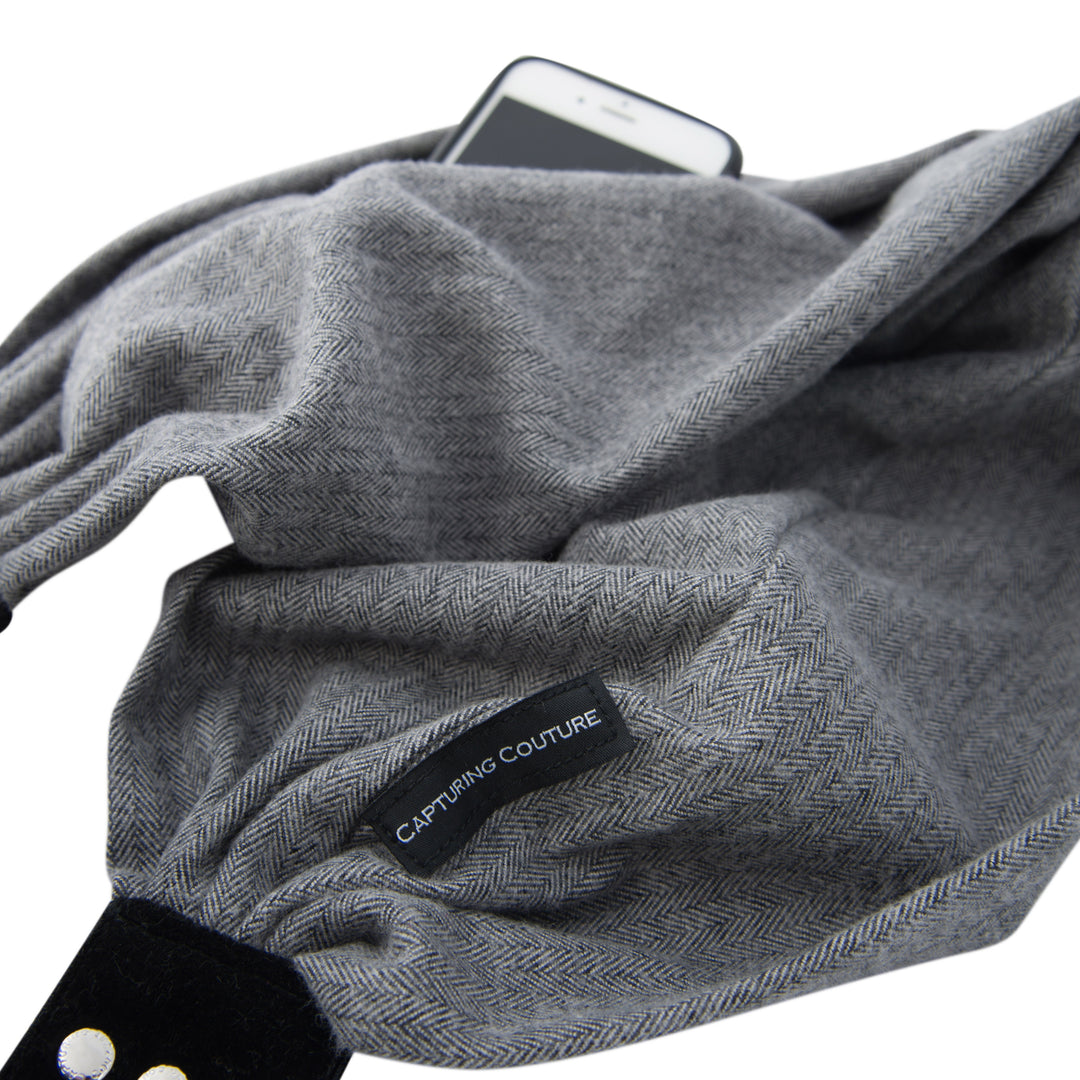 Shetland Flannel pocket scarf camera strap