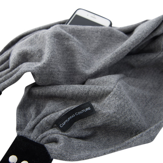 Shetland Flannel pocket scarf camera strap
