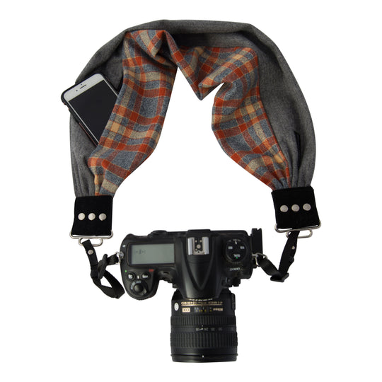 Mix|Match Flannel pocket scarf camera strap