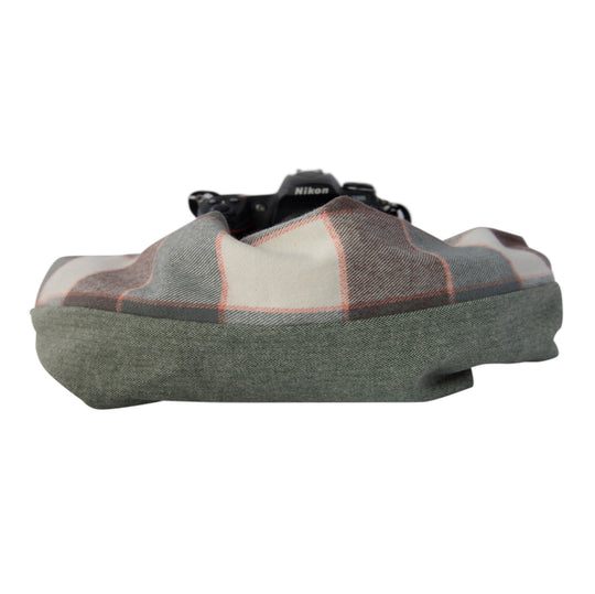 Mix|Match Flannel pocket scarf camera strap in Shore Moss