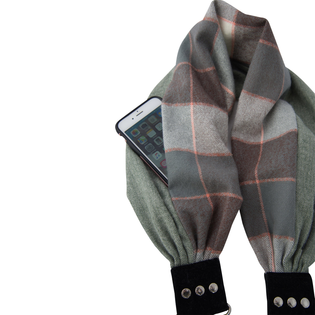 Mix|Match Flannel pocket scarf camera strap