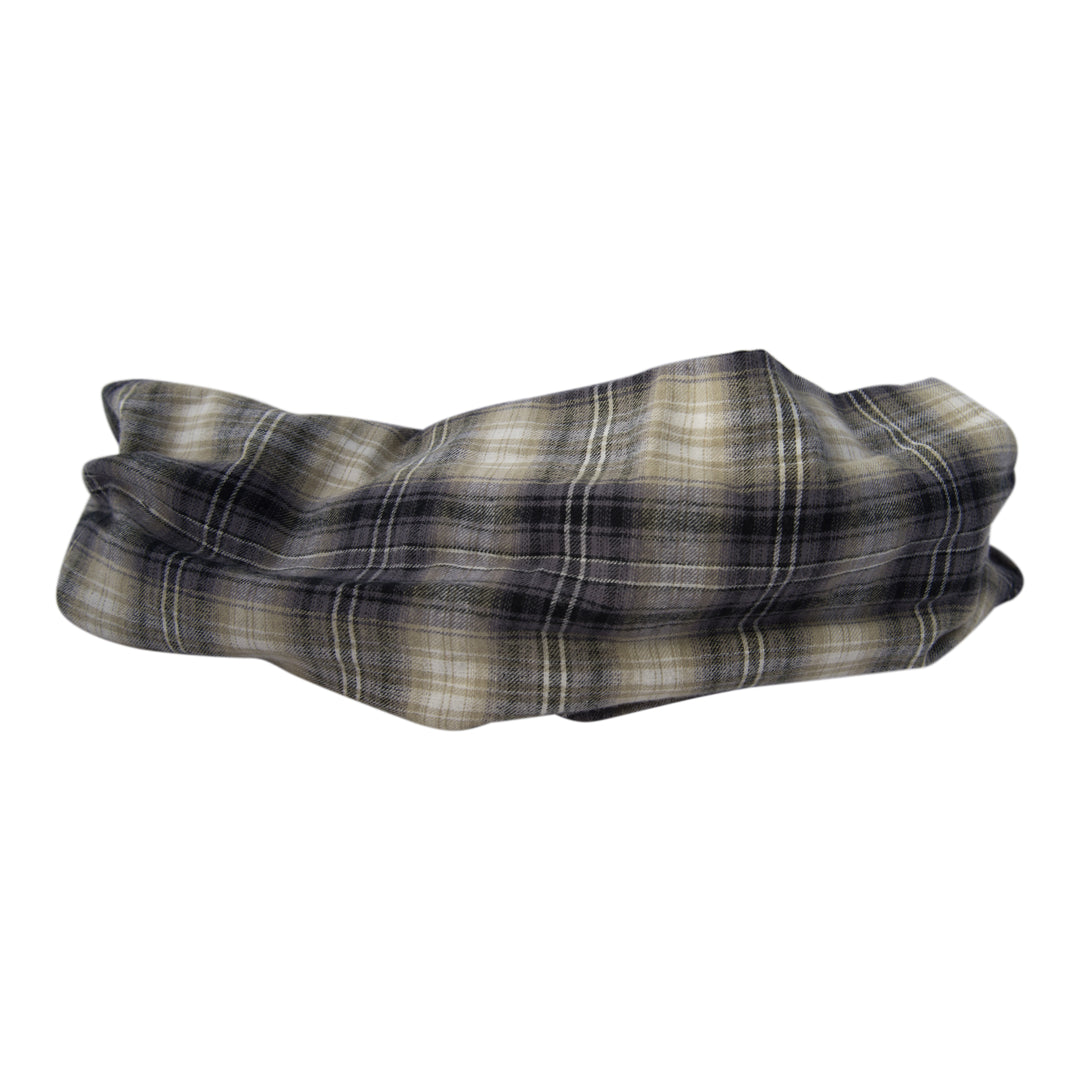 Tahoe Flannel pocket scarf camera strap in Storm