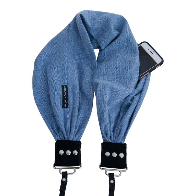 Shetland Flannel pocket scarf camera strap